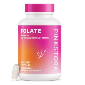 Pink Stork Folate: Methyl Folate - Natural Form of Folic Acid for Pregnancy